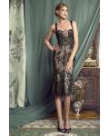 Trumpet/Mermaid Shoulder Straps Sleeveless Knee-length Short Lace Prom Dress Without The Flower