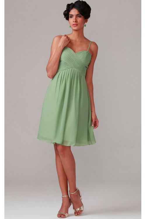 A-line Knee-length Chiffon Zipper Sleeveless Bridesmaid Dresses