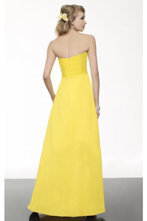 Zipper A-line Chiffon Empire Floor-length Bridesmaid Dresses