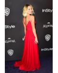 Sexy Warner Bros Golden Awards Split Long Red Chiffon Prom Dress 