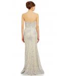  Floor-length Mermaid Strapless Sleeveless Long Lace Mother of the Bride Dresses with Appliques&Buttons 