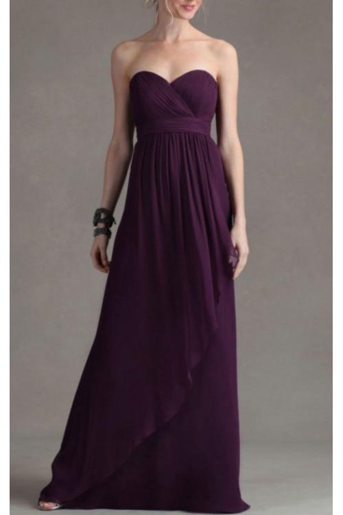 Sheath Sleeveless Empire Sweetheart Chiffon Bridesmaid Dresses