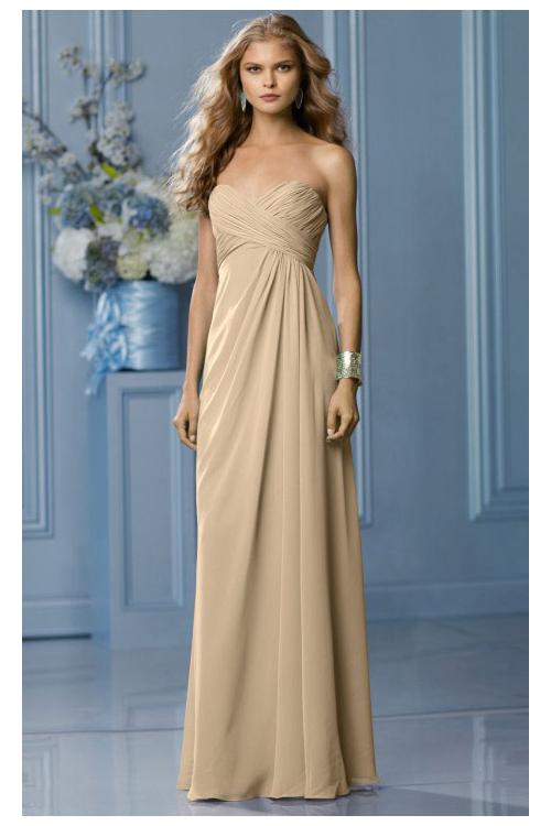 Zipper Sleeveless Floor-length Natural Sweetheart Bridesmaid Dresses