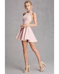 Chic Sleeveless Halter Neck Short Blush Prom Dress 