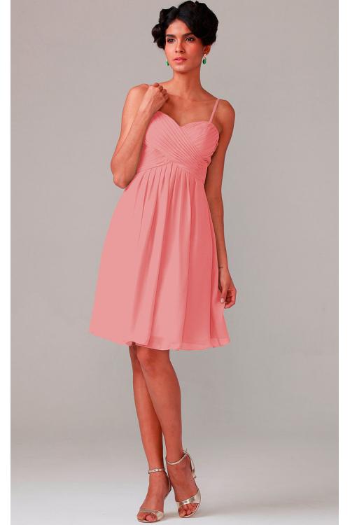 A-line Knee-length Chiffon Zipper Sleeveless Bridesmaid Dresses