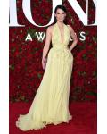  A-line Deep V-neck Sleeveless Appliques Lace Split Floor-length Prom Dress