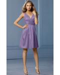 Lace A-line Natural Deep V-neck Sleeveless Bridesmaid Dresses