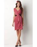 Sleeveless Natural Short Zipper Chiffon Bridesmaid Dresses