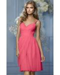 Strapless Sleeveless Tulle Natural A-line Bridesmaid Dresses