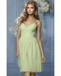Strapless Sleeveless Tulle Natural A-line Bridesmaid Dresses