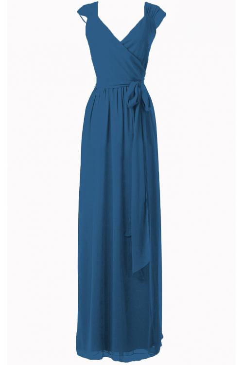 A-line Natural Chiffon Floor-length Rustic Bridesmaid Dresses