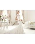 Sexy Trumpet/Mermaid High Neck Lace Sweep/Brush Train Tulle Wedding Dresses