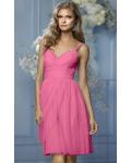 Strapless Sleeveless Tulle Natural A-line Bridesmaid Dresses
