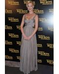 Sexy Shoulder Straps Long A-line Chiffon Katherine Heigl Long Silver Chiffon Prom Dress 