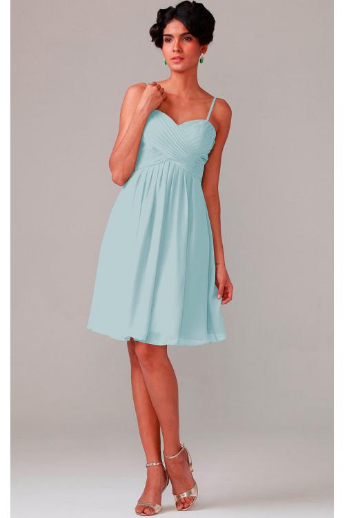 A-line Knee-length Chiffon Zipper Sleeveless Bridesmaid Dresses