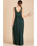  A-line Bateau Neck Sleeveless Ruching Empire Waist Floor-length Long Chiffon Maternity Bridesmaid Dresses with Pockets 