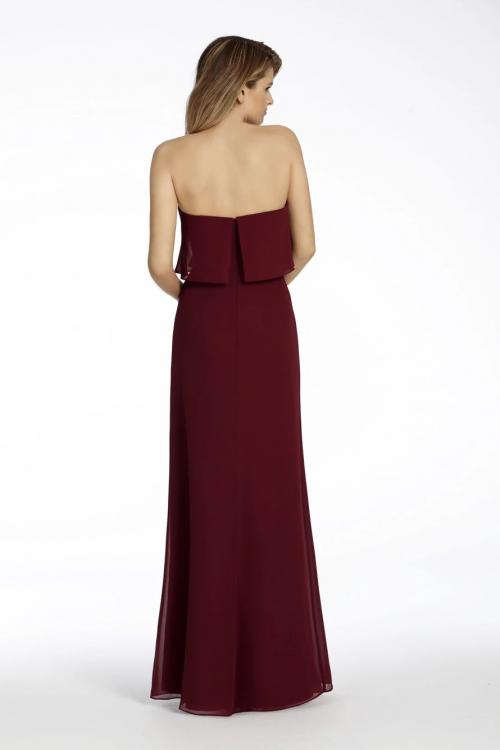  Sheath/Column Detachable Spaghetti Straps Sleeveless Empire Waist Floor-length Long Chiffon Bridesmaid Dresses