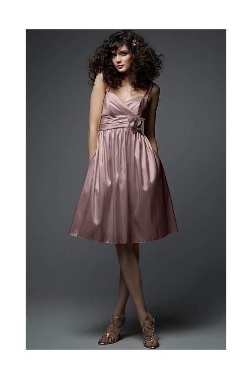 Taffeta Zipper Sleeveless Natural A-line Bridesmaid Dresses