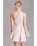 Chic Sleeveless Halter Neck Short Blush Prom Dress 