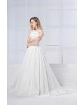 Simple Vintage Shoulder Straps Pleated Long Taffeta Wedding Dress 