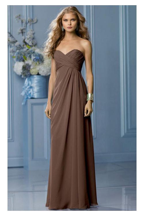 Zipper Sleeveless Floor-length Natural Sweetheart Bridesmaid Dresses