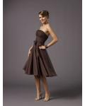Nectarean A-line Strapless Ruching Knee-length Chiffon Bridesmaid Dresses 