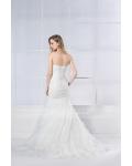  Trumpet/Mermaid Strapless Cascading Ruffles Long Wedding Dresses